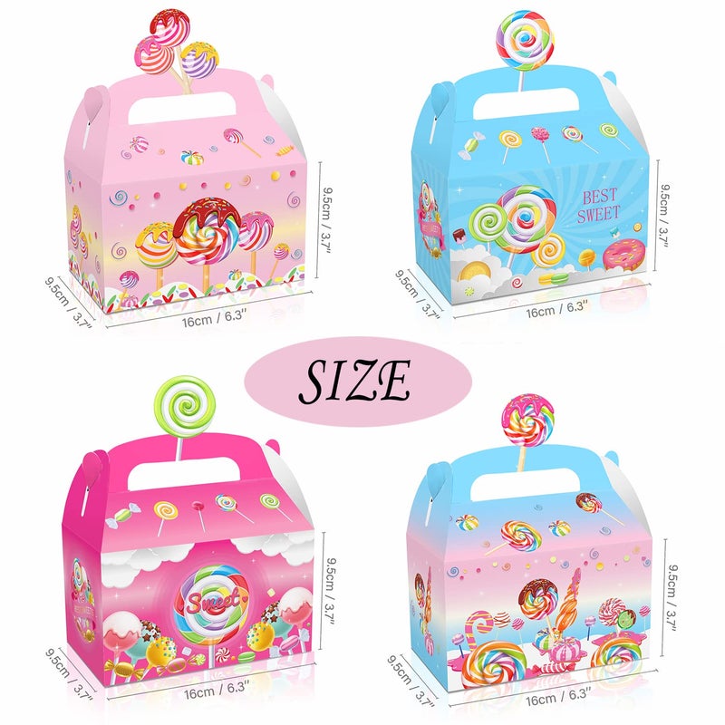 ATSMOICY 24 Pack Candyland Favor Gift Boxes - Sweet Candy Lollipop Windmill Baby Shower Birthday Party Supplies Decoration Party Favor Goodie Bags Candy Treat Gift Box - Image 3