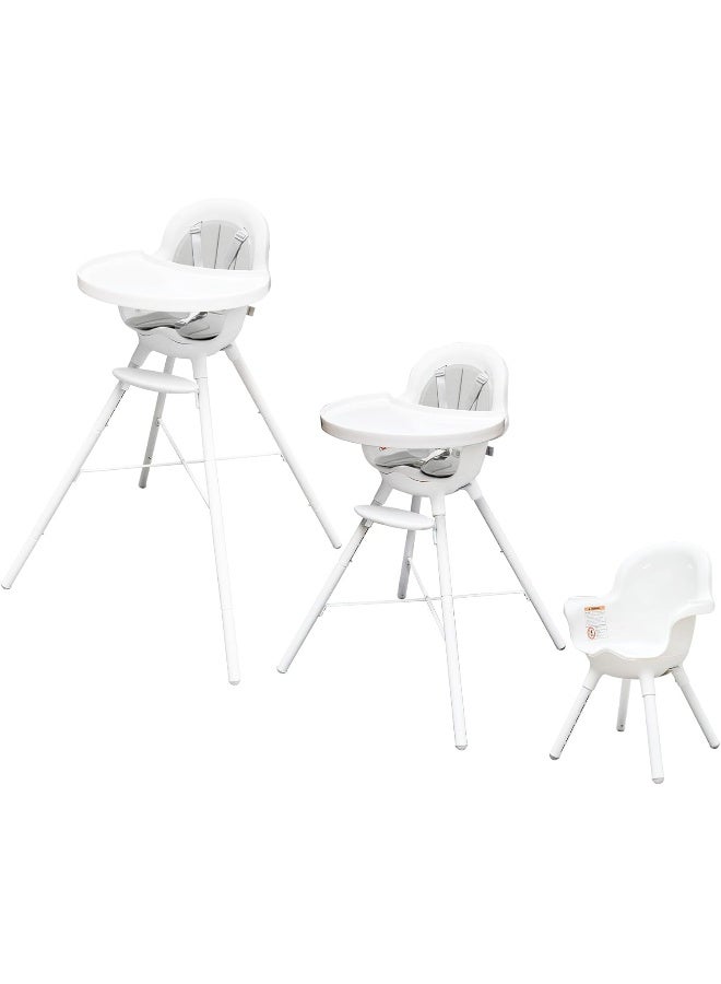 Boon GRUB Adjustable Baby High Chair - Convertible High Chair and Toddler Chair - High Chairs for Babies and Toddlers 6 Months to 6 Years - Dishwasher Safe - White - Image 1