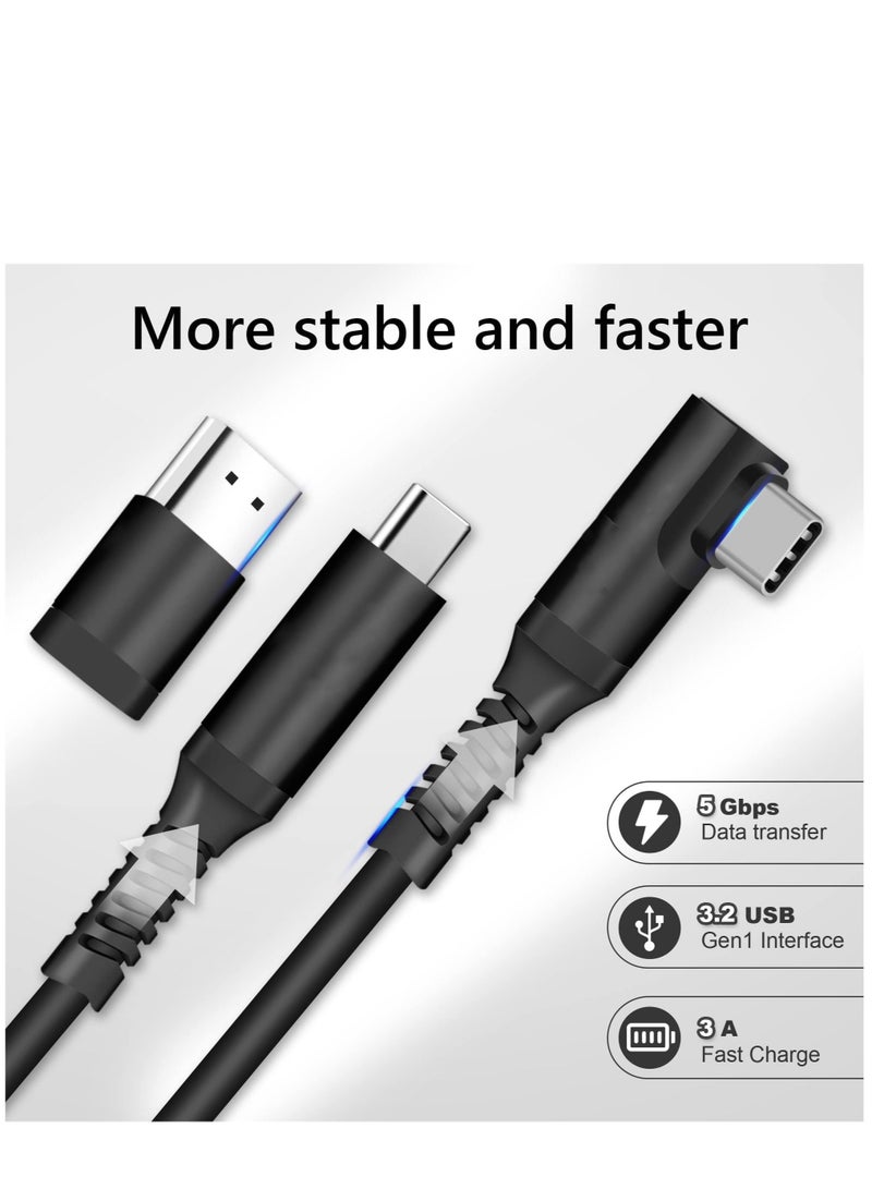 Captaintech Compatible for Oculus Quest 2 Link Cable 16FT, VR Headset Cable for Oculus Quest 2 / Quest 1, USB 3.2 Type C to C High Speed Data Transfer Charging Cord for Gaming PC & USB C Chargers - Image 3