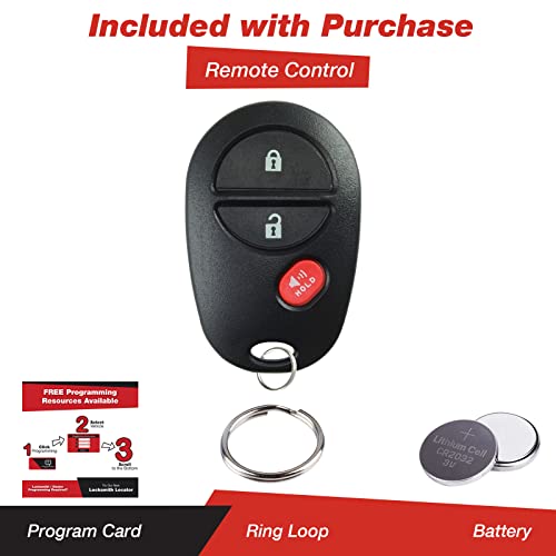 KeylessOption Keyless Entry Remote Fob Uncut Blank Car Key for GQ43VT20T - Image 2