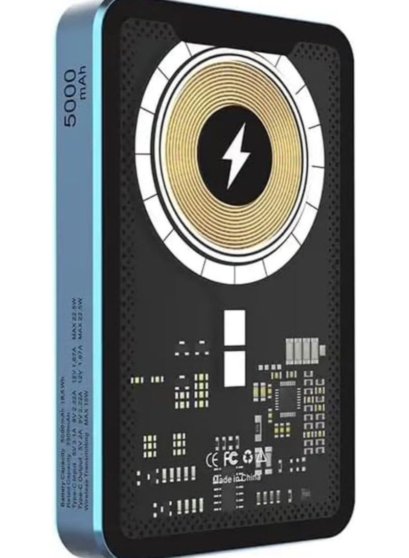 2-in-1 Retro Portable Game Console & 5000mAh Wireless Power Bank – Built-in 500 Classic Games, Magnetic USB-C Charging, Compatible with iPhone 13/14 and Android Retro portable game console 500 built-in games power bank Wireless charging power bank with games Game console power bank combo USB-C magnetic charging game device Classic arcade handheld gift Power bank for iPhone 13/14 with games Mini game console with 5000mAh - Image 2