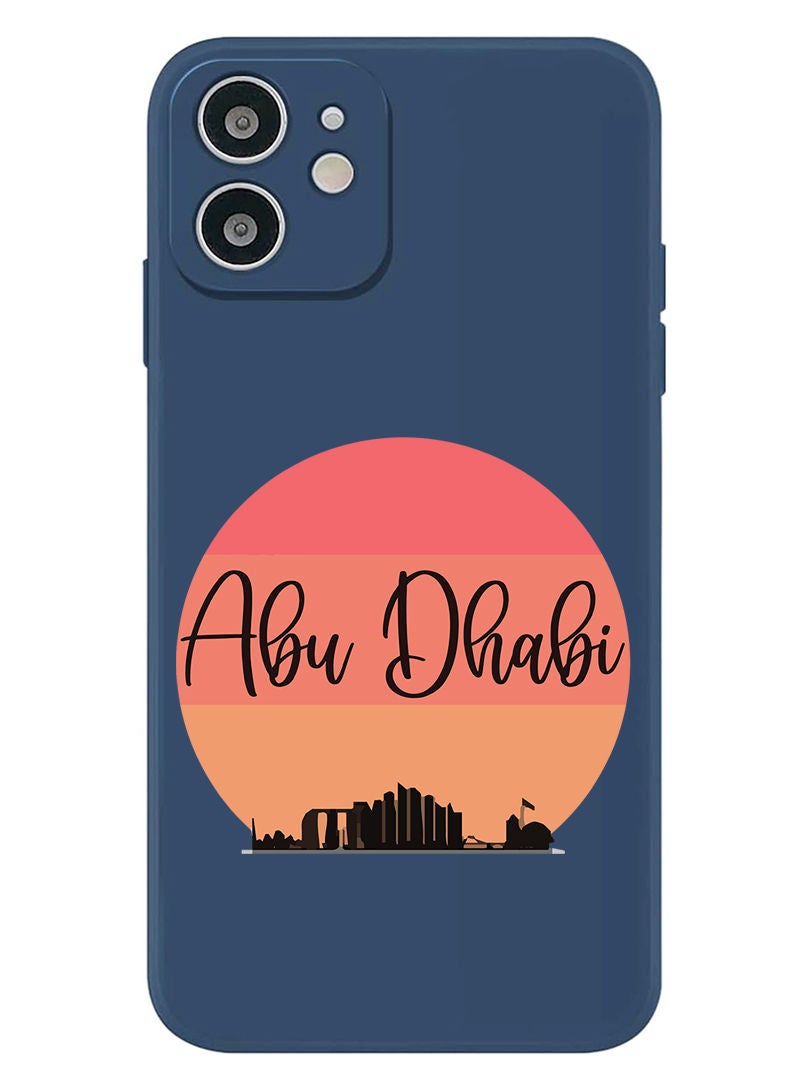 Theodor Protective Slim Fit Case Liquid Silicone Cover with Full Body Protection Anti-Scratch Shockproof Case For iPhone 12 Blue  - Abu dhabi Sun - Image 1