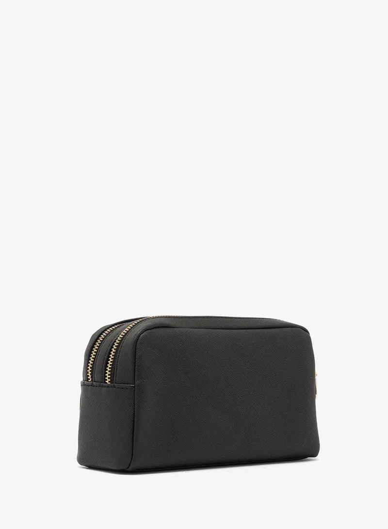 GUESS Logo Double Zip Cosmetic Bag