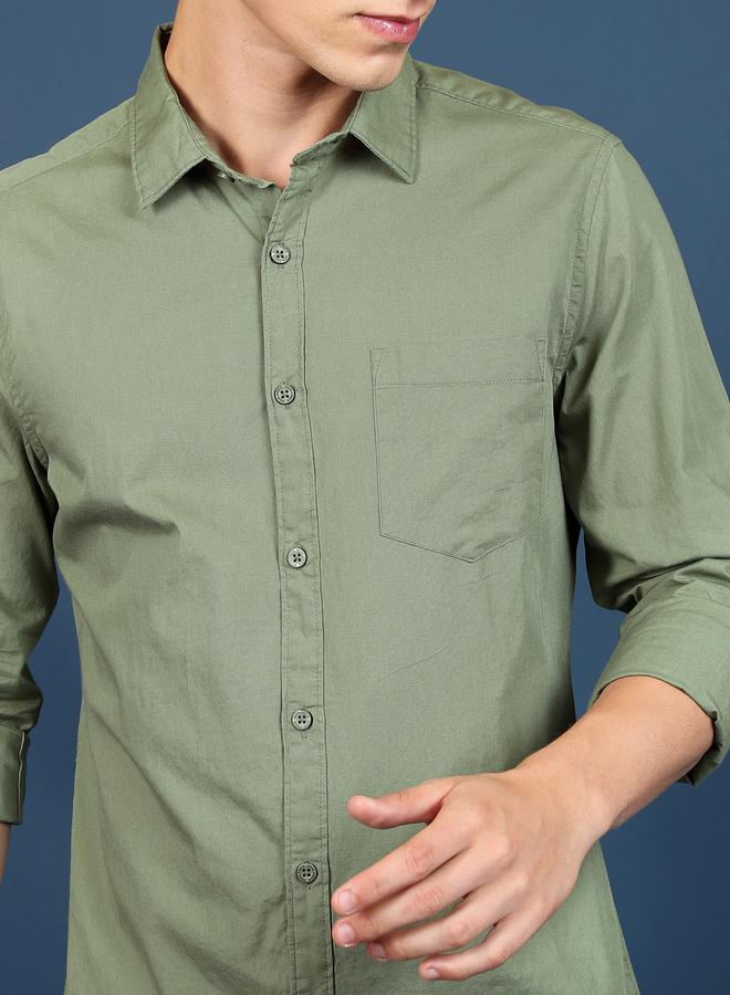 HIGHLANDER Slim Fit Cotton Casual Shirt - Image 5