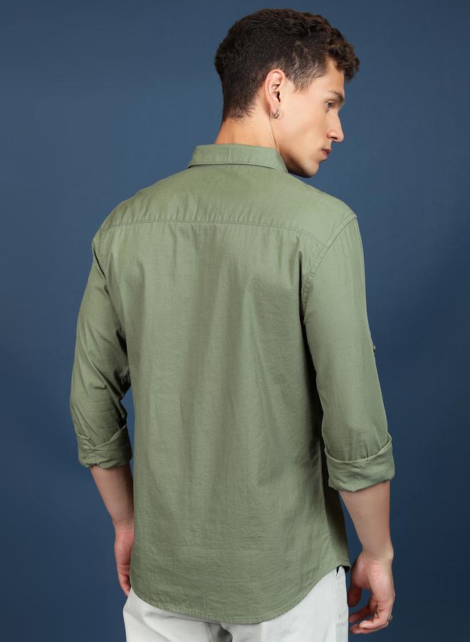 HIGHLANDER Slim Fit Cotton Casual Shirt - Image 3