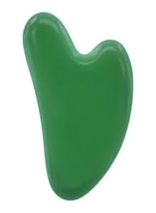 WEPTIX® Gua Sha Facial Tool, Jade Stone Guasha Board for SPA Acupuncture Therapy Trigger Point Treatment, Gua Sha Scraping Massage Tool, Face Roller and Manual Massage Stone for Skin care- (Green) - Image 1