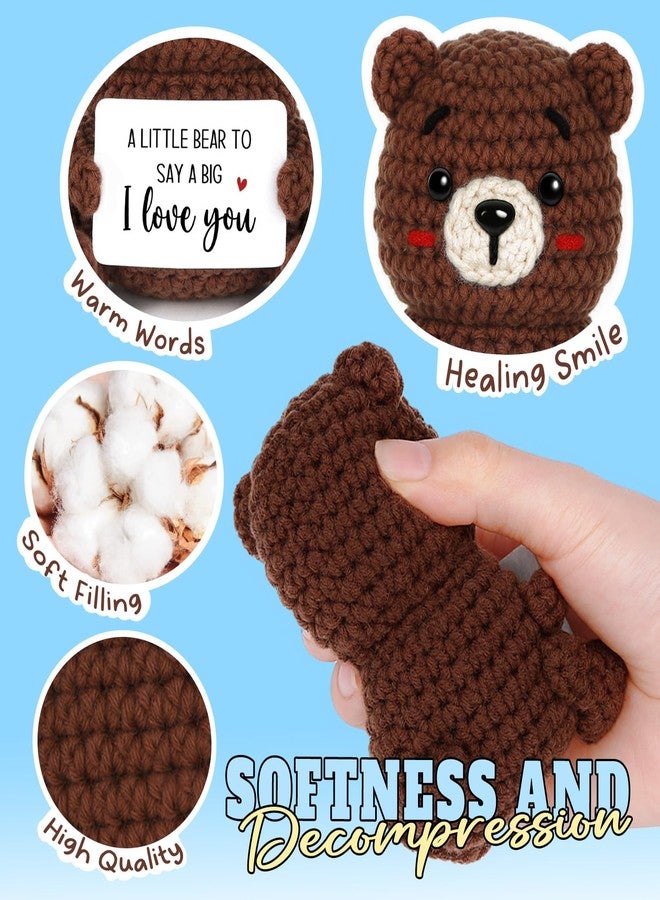 Glydein Gifts for Her Him, I Love You Handmade Positive Crochet Bear Decor, Anniversary Romantic Gift for Women Men Wife Girlfriend, Birthday Christmas Valentines Gifts for Husband Couple - Image 5