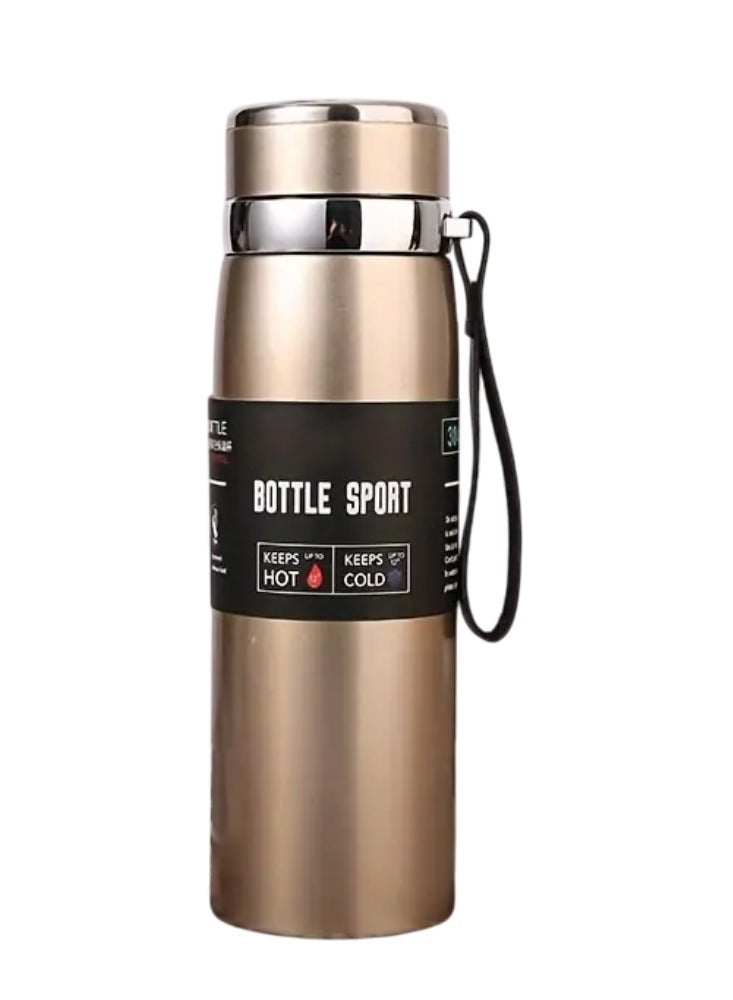 سبال كوب سفر مزدوج الجدار من الفولاذ المقاوم للصدأ، زجاجة مياه معزولة سعة 1000 مل، ترمس للسيارة، للاستخدام الخارجي - Image 1