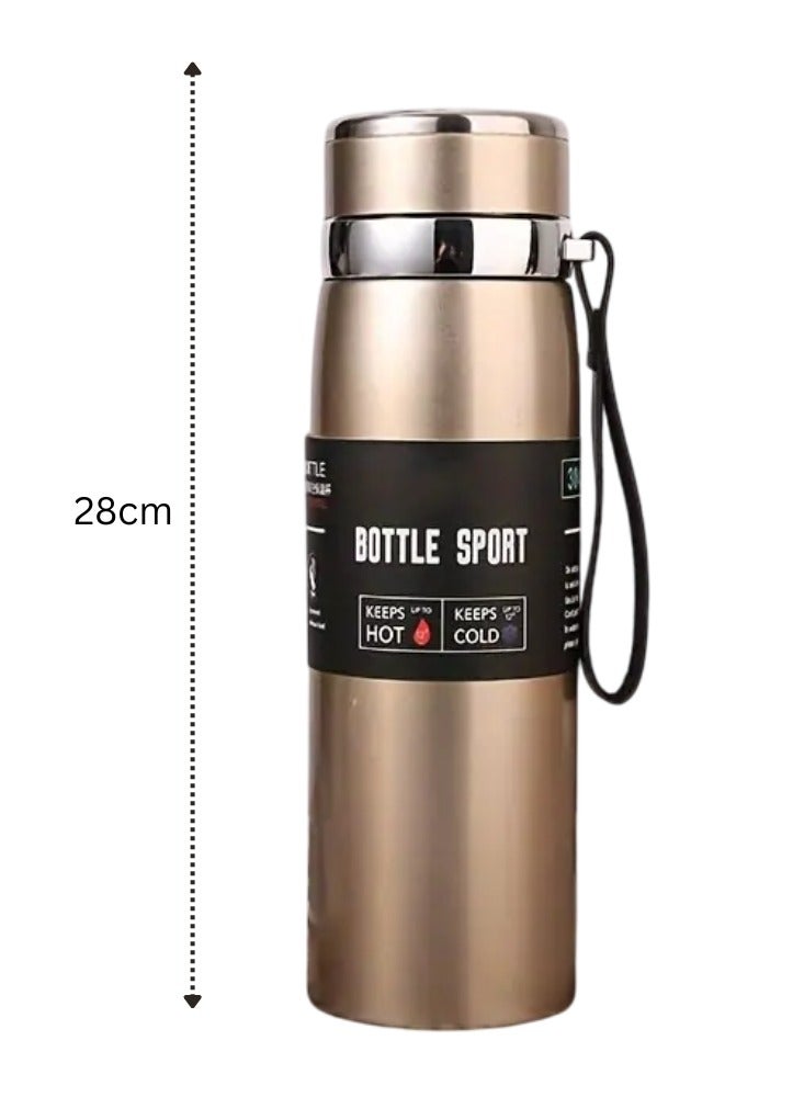 سبال كوب سفر مزدوج الجدار من الفولاذ المقاوم للصدأ، زجاجة مياه معزولة سعة 1000 مل، ترمس للسيارة، للاستخدام الخارجي - Image 2