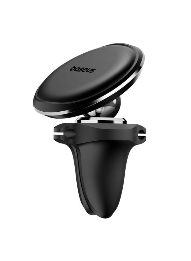 Baseus Magnetic Air Vent Car Mount Holder with Cable Clip – Strong Grip & Stylish Design, Black - Image 2