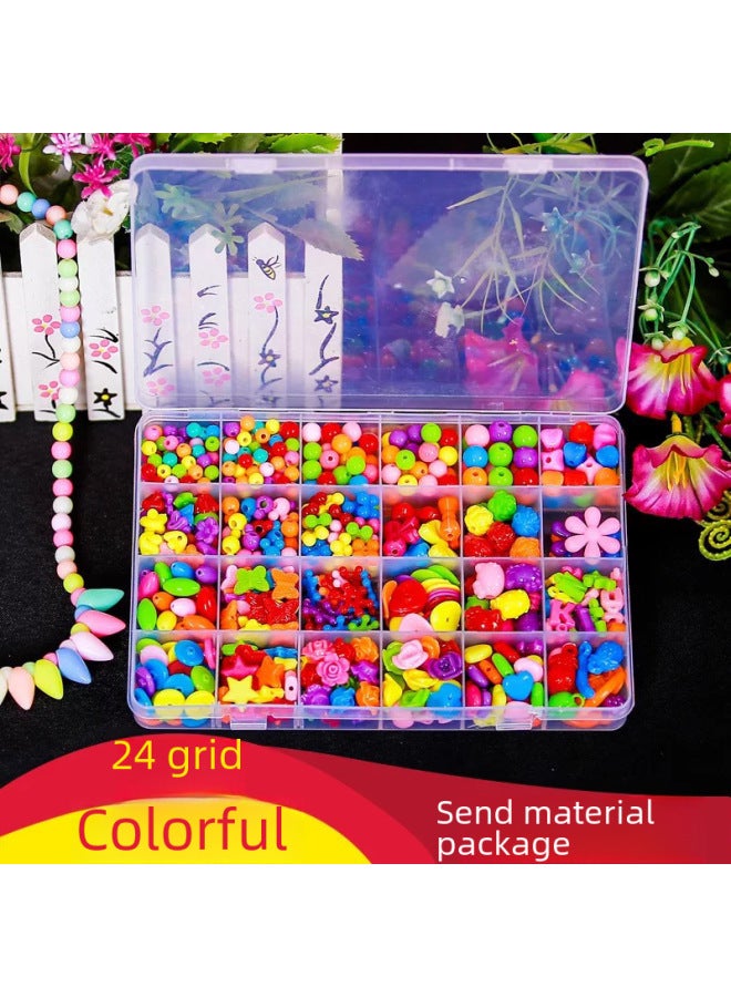 Grid Diy Children Beaded Toy Amblyopia Correction Beaded Educational Toy Girl Handmade Beaded Set - Image 3