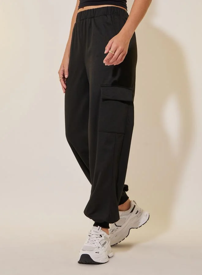تايك تو Solid Loose Fit Pockets Joggers