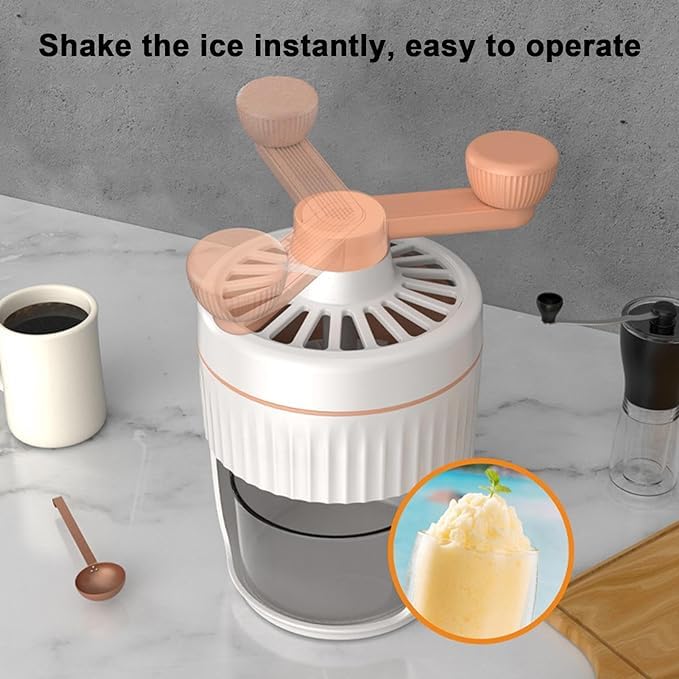 OCTOPUSPRIME OCTOPUSPRIME Ice Crushers Shaved Ice Machine Manual Ice Crusher Bpa Ice Shaver Machine Portable Crushed Ice Maker with Hand Crank Snow Cone Maker with Ice Cube Tray 1  - Image 4