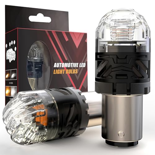 Zakolak 1157 LED Bulb Amber Dual Brightness Turn Signal Bulb Compatible with Brake Tail Light Applications Super Bright BAY15D LED Replacement for 2057 1157A 1157LL 135V Pack of 2 - Image 1