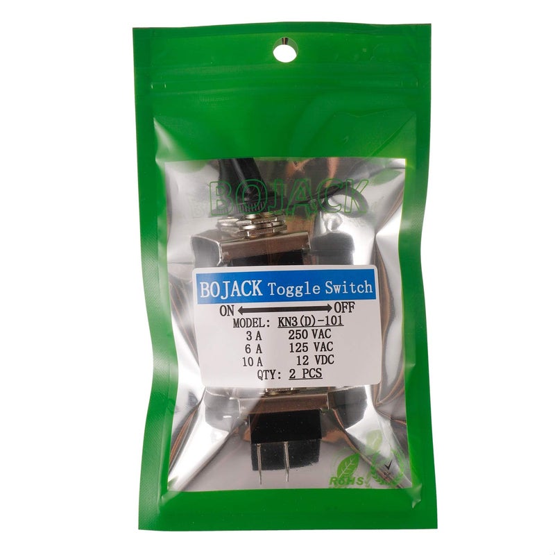 BOJACK Toggle Switch SPST ON-Off 2 Terminal pin 12 VDC 10 A with Waterproof Cap for Auto Car 101 (Pack of 2) - Image 4
