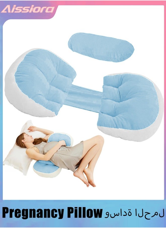 Aissiora Pregnancy Pillow for Sleeping Maternity Pillow Maternity/Pregnancy Body Pillow Support for Back, Legs, Belly, HIPS of Pregnant Women, Detachable and Adjustable Soft Pregnancy Body Pillow  - Image 1