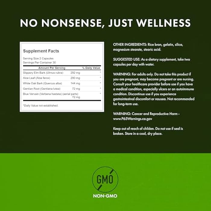 Swanson Colon Helper - Promotes Digestive Health Using Vervain, Goldenseal Root, Slippery Elm Bark & More - Herbal Supplement Aiding Healthy Eliminations - (60 Capsules)(1 Pack) - Image 3