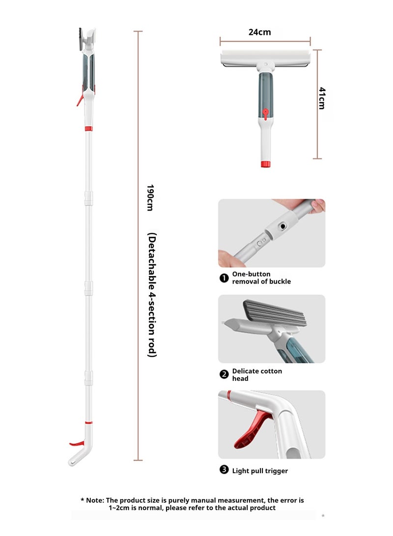 منظف نوافذ مغناطيسي عالي الارتفاع - أداة مسح زجاج مزدوجة الجوانب مع حبل أمان للاستخدام الخارجي - Image 3