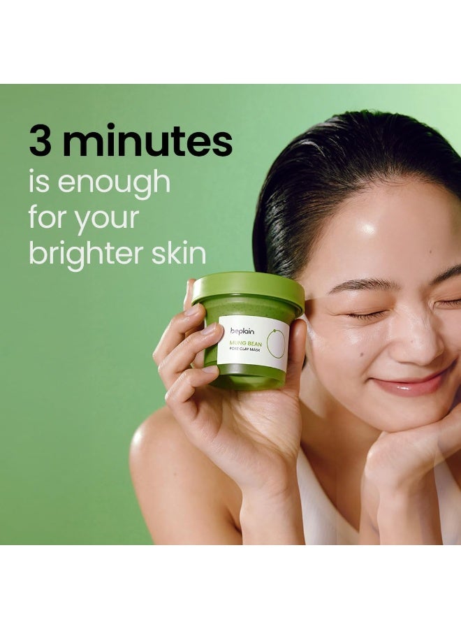 beplain Mung Bean Pore Clay mask 120ml | Fragrance-Free | Wash Off Mask for Blackhead & Whitehead Care | Quick 3 Minute to Gently Cleanse, Exfoliate and Tighten Pores | Korean Skincare - Image 4