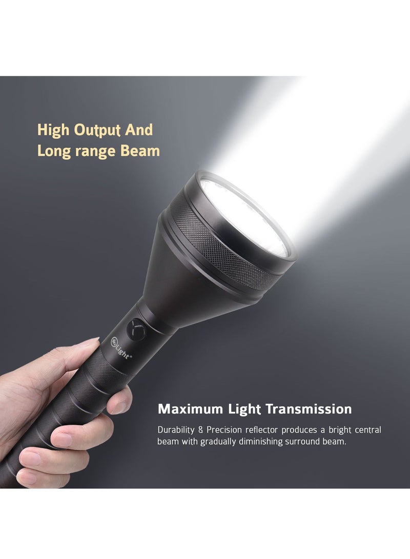 مستر لايت تغطية طويلة المدى 2800 متر مصباح يدوي LED فائق السطوع مصباح يدوي 4 ساعات وقت التشغيل شاحن يو اس بي 850 لومن بطارية عالية الجودة - Image 2