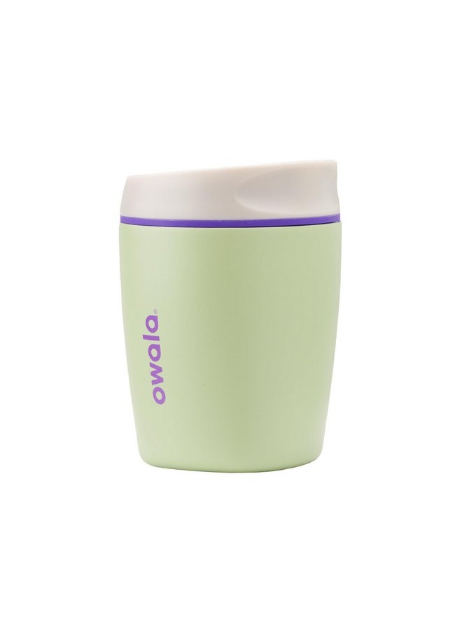 Owala Owala SmoothSip Insulated Stainless Steel Coffee Tumbler, Reusable Iced Coffee Cup, Hot Coffee Travel Mug, Perfect for Cappuccino, BPA Free, 10 oz, Green (Hip Cactus)  - Image 1