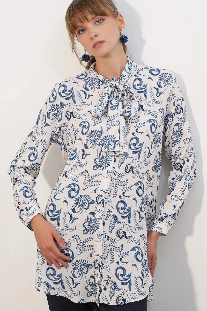 بيغ دارت BDART Long Floral Viscose Shirt