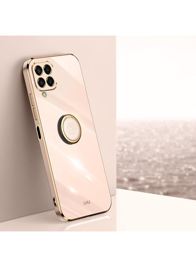 The Bros Case For Samsung Galaxy M33 5G Global Straight Edge 6D Electroplate TPU Phone Case with Ring Holder