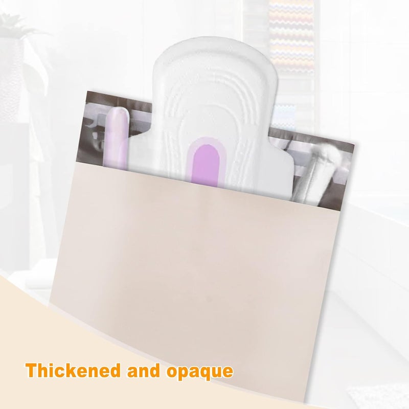 Hipruict Sanitary Napkin Disposal Bags Set of 100 Selfadhesive Seals Odor Easy Portability Bathroom Feminine Product Disposal Bags for Concealing Tampons and Pads - Image 5