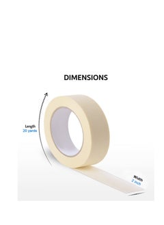 MARKQ Masking Tape 2 inch x 20 yards Beige Strong Adhesive Tape for Painting, Decorating, DIY Home, Office, School Stationery, Arts, DIY Crafts etc [6 Rolls]  - Image 2