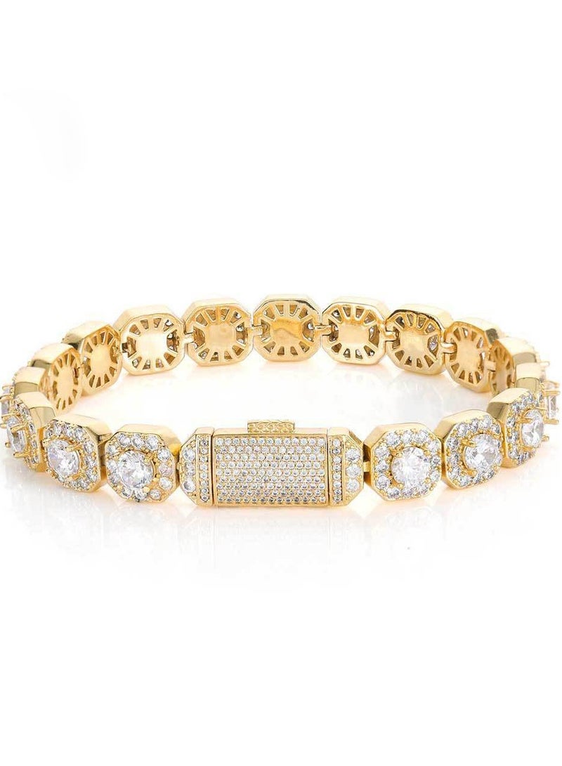 Mark Fairwhale Men's Zircon Bracelet Fashion Brand Personalized Width 10mm  - Image 1