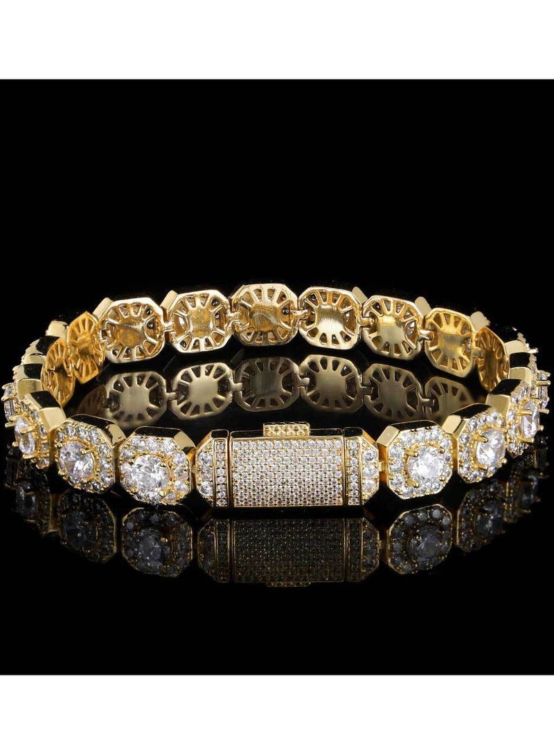Mark Fairwhale Men's Zircon Bracelet Fashion Brand Personalized Width 10mm  - Image 2