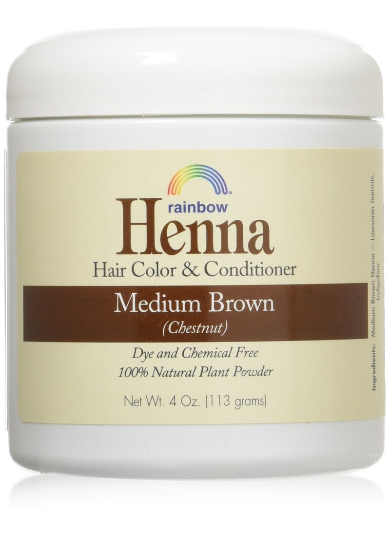 Rainbow Research Henna (Persian) - Med Brown (Chestnut), 4 oz (pack of 2) 