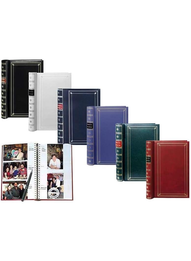 Pioneer Pioneer BiDirectional Spiral Bound Photo Album Le Memo Pocket Photo Album Designer Covers Holds 300 4x6 Photos 3 Per Page Assorted Colors Pack of 1  - Image 2