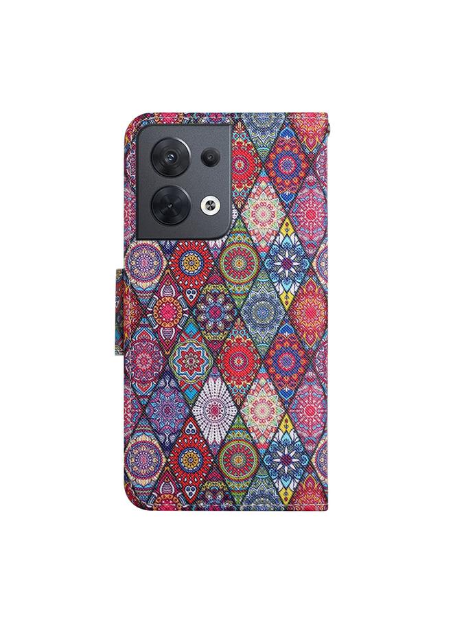 S-TOP Case For OPPO Reno8 Colored Drawing Pattern Leather Phone Case - Image 3