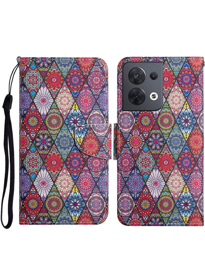 S-TOP Case For OPPO Reno8 Colored Drawing Pattern Leather Phone Case - Image 1