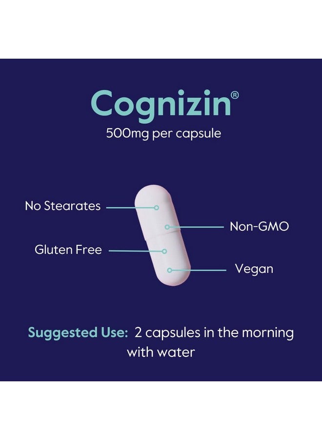 BESTVITE BESTVITE Cognizin 500mg (180 Vegetarian Capsules) (60x3) - Clinically Studied Premium Choline Nootropic - No Stearates - Vegan - Non GMO - Gluten Free - Brain Supplements for Memory and Focus - Image 4