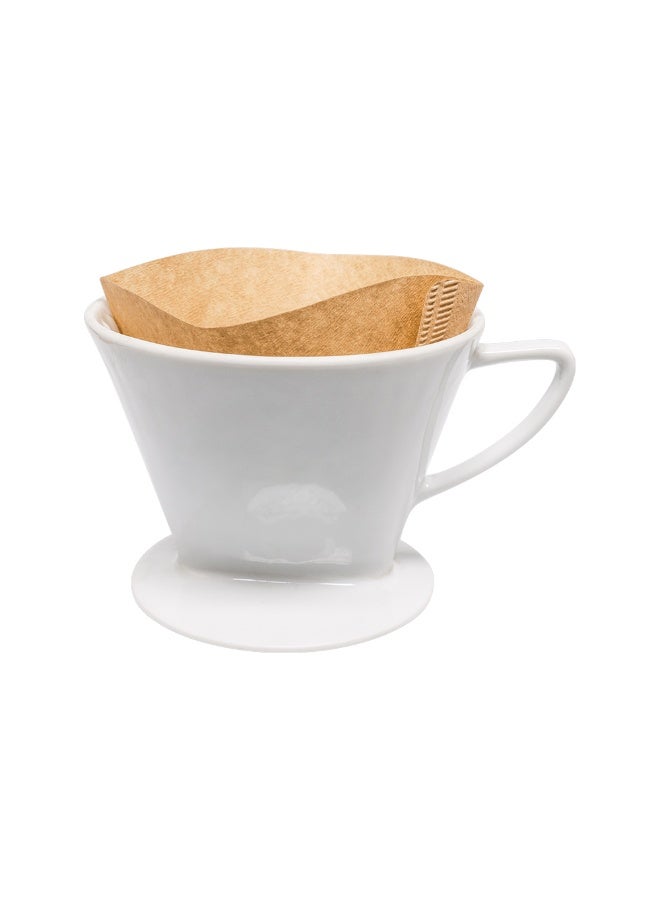 Restaurantware Restpresso 5.3 x 3.9 Inch Paper Coffee Filters, 100 Disposable Coffee Filter Cones - Premium Durable, Unbleached Paper Cone Filters, Compatible With Coffee Dripper  - Image 2