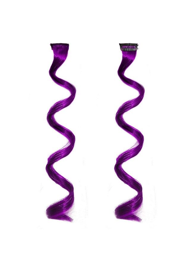 Rapidsflow Curly Colored Hair Streak/Hair Extensions For Women And Girls Real Hair For Highlighting Set Of 6Pc (4115) - Image 4