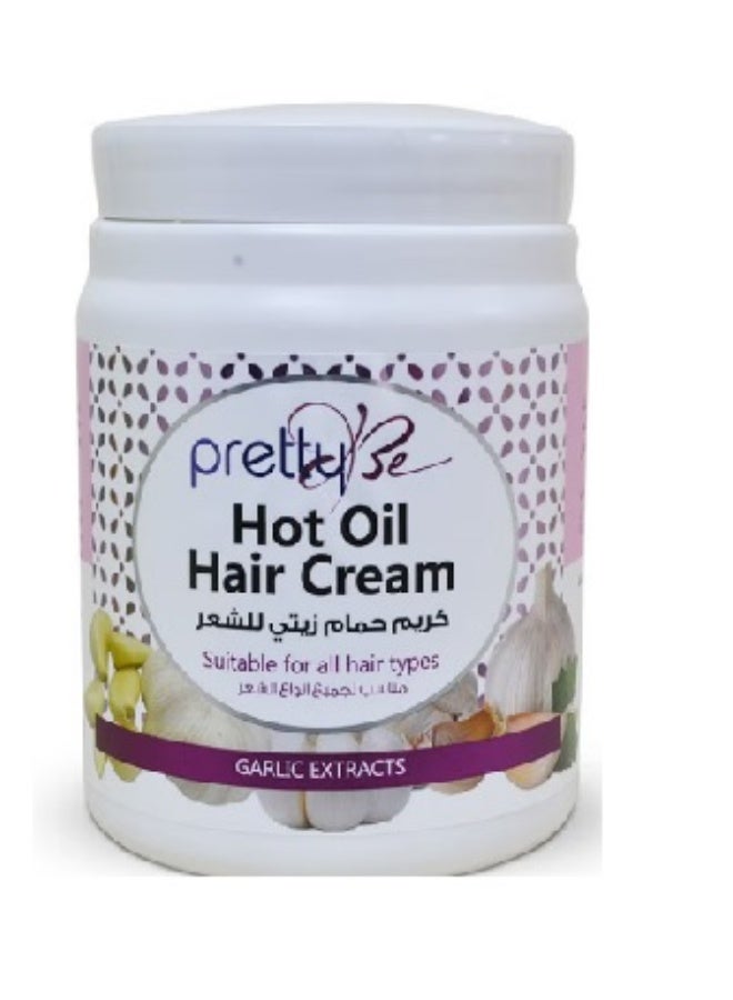 pretty Be Hot Oil Hair Cream With Garlic Extracts, Suitable For All Hair Types - 1000ml