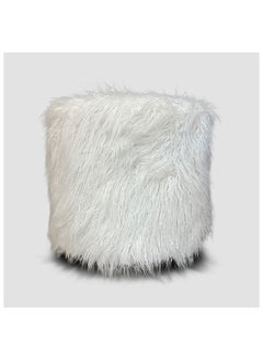 AL HUZAIFA FURNITURE Handy, Stool, Upholstered In Fur  - Image 1