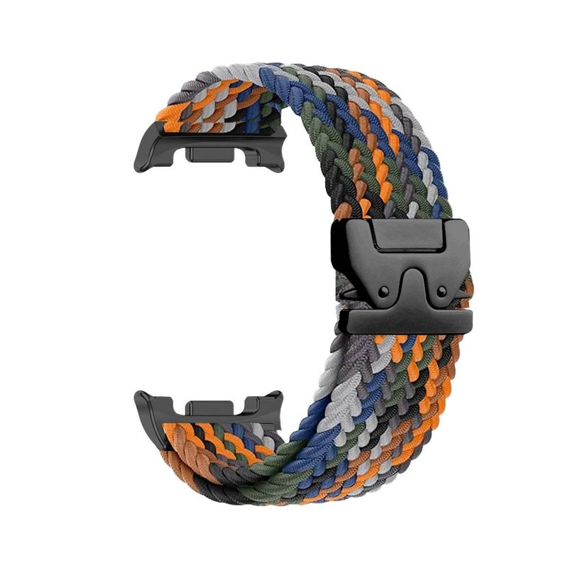 GLX سوار ساعة ذكية سوار نايلون حلقي متوافق مع Samsung Galaxy Watch 8 Classic بملاءمة قابلة للتعديل وحزام بديل للاستخدام اليومي باللون أسود قابل للتعديل باللون الأسود - Image 1