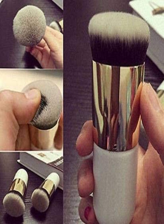 Lenon 1 Round Foundation Makeup Brush, 2 pieces makeup Sponge Blender (pack of 3) - Image 3