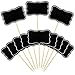 RASSLISA 56 PCS Black Chalkboard Picks Chalkboard Sign Food Toppers Cheese Markers Cake Cupcake Topper for Birthday Party Wedding Gender Reveal Baby Shower Decoration Supplies - Image 4