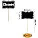 RASSLISA 56 PCS Black Chalkboard Picks Chalkboard Sign Food Toppers Cheese Markers Cake Cupcake Topper for Birthday Party Wedding Gender Reveal Baby Shower Decoration Supplies - Image 2