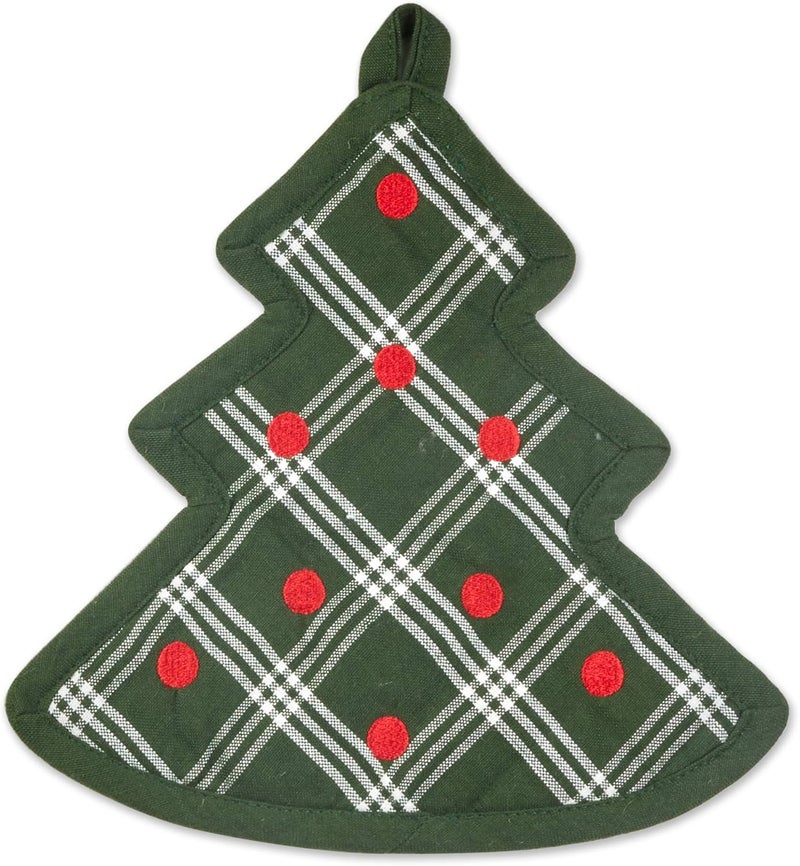 DII Christmas Kitchen Accessories  Dcor Gift Set Pot Holder  Dish Towels O Christmas Tree 3 Piece - Image 3