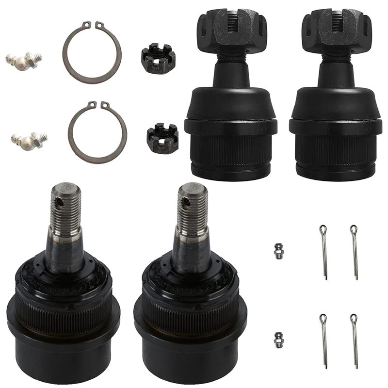 KFVF 4 Pack Ball Joints Front Upper and Lower Kit K3134 K3185 for Jeep Wrangler 20072017 for Jeep Grand Cherokee 19992004 for Jeep Wrangler JK 2018 Suspension Ball Joint Kit