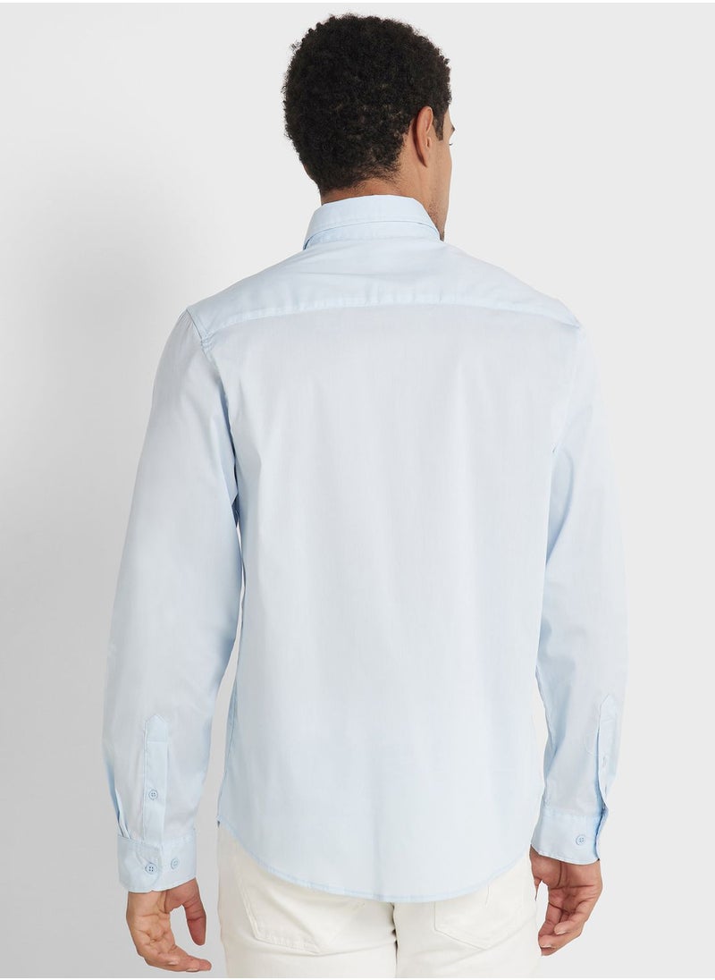Robert Wood - Long Sleeve Stretch Poplin Shirt - Image 1