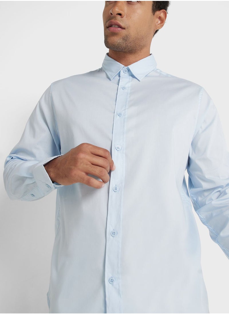 Robert Wood - Long Sleeve Stretch Poplin Shirt - Image 1