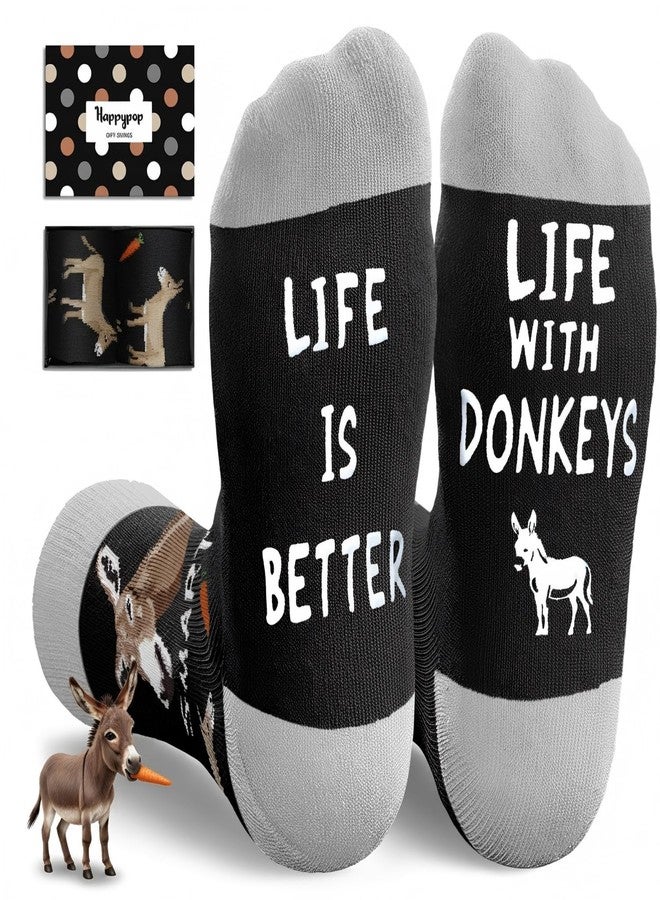 Happy Pop HAPPYPOP Funny Donkey Gifts - Men & Women Silly Farm Animal Socks, Novelty Gag Gifts for Teens - Image 1