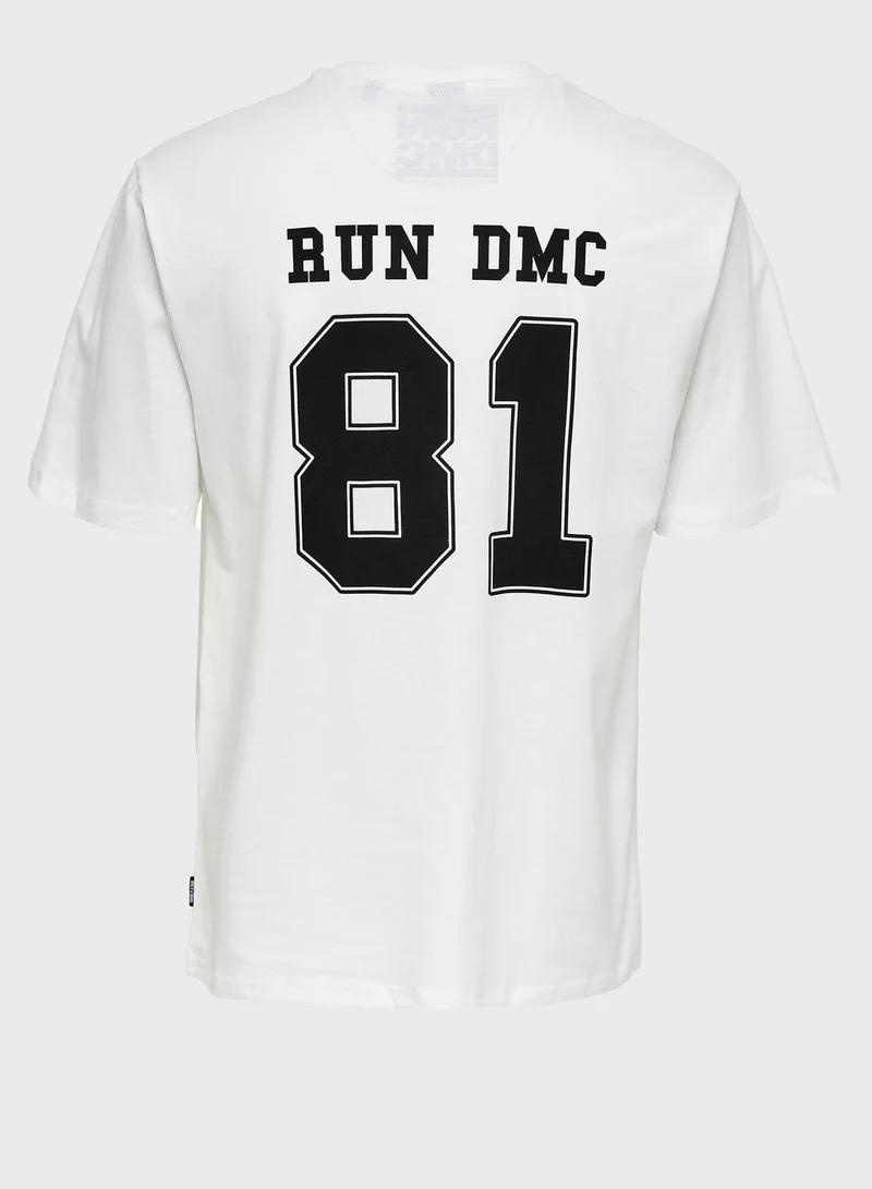Only & Sons Run Dmc Crew Neck T-Shirt